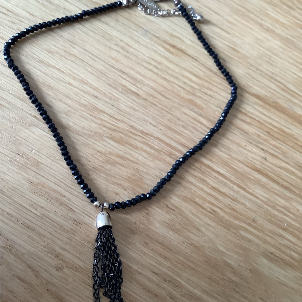 Natasha necklace with Swarovski crystal’s black color